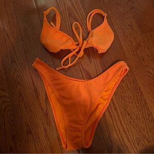 PacSun LA Hearts Orange Terry Bikini